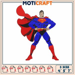 Superman design embroidery, superman costume​ embroidery