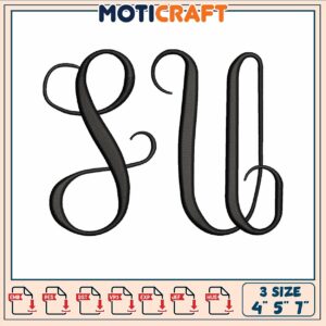 Su letter design embroidery, letter decoration​​ embroidery