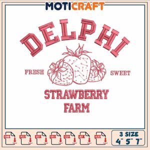 Strawberry delphi embroidery Strawberry delphi embroidery