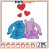 Stitch couple embroidery, angel from stitch​ embroidery