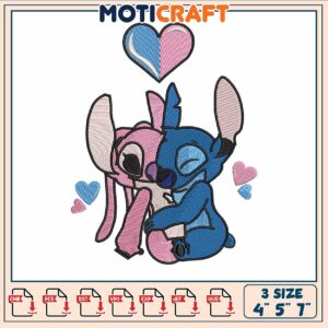 Stitch angel embroidery, stitch and angel​​​ embroidery