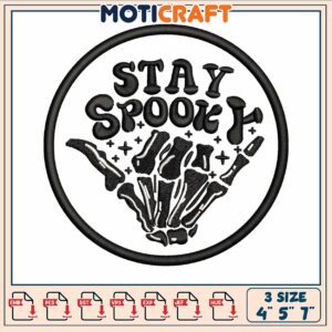 Stay spooky ghost embroidery, spooky wall art​​​ ​embroidery