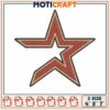 Star houston logo embroidery, houston baseball team embroidery 1 Star houston logo embroidery, houston baseball team embroidery