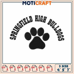 Spring field bulldogs embroidery, georgia bulldogs​ embroidery
