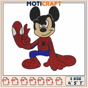 Spiderman mickey embroidery, spider mickey mouse​ ​embroidery