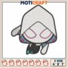 Spider man white embroidery, spider man chibi​ embroidery