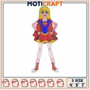 Spidergirl design embroidery, dc super hero girls​ embroidery