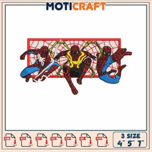 Spider man friends embroidery, spiderman cartoon​ embroidery