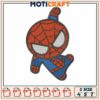Spider man chibi flying embroidery, spiderman meme embroidery