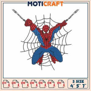 Spider flying embroidery, spider man disney plus​ embroidery