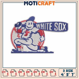 Sox white man embroidery, chicago white sox standings​​​ embroidery