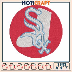 Sox white boot embroidery, chicago white sox vs​ embroidery