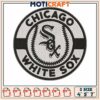 Sox white baseball embroidery, chicago white socks​ embroidery