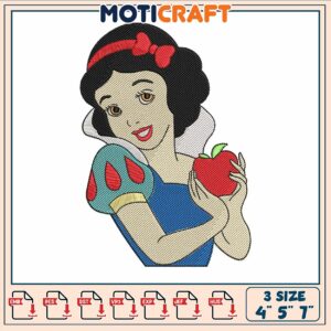Snow white princess embroidery, princess snow white​​​ ​embroidery