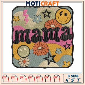Small icon mama embroidery, mother's day cartoon​ ​embroidery