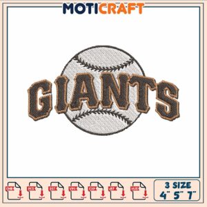 San jose giants logo embroidery, giants baseball today​ embroidery