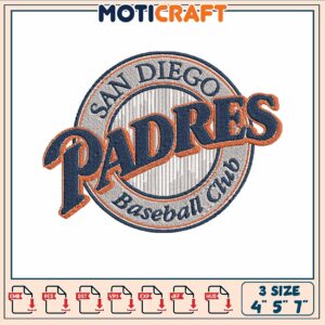 Sandiego baseball logo embroidery, sandiego padres logo​​ embroidery