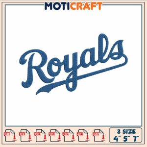 Royals logo design embroidery, kansas city royals​ embroidery