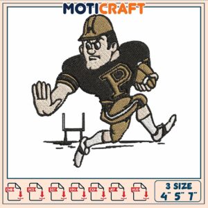 Purdue university logo embroidery, purdue university football​​​​​​ embroidery