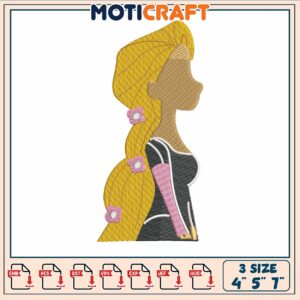 Princess rapunze embroidery, disney prince rapunzel​ ​embroidery