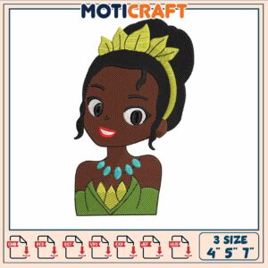 Princess tiana embroidery, disney princes tiana​ ​embroidery