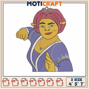 Princess fiona embroidery, fiona and prince charming ​embroidery