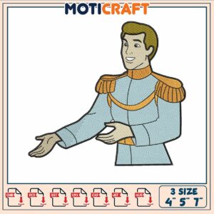 Prince charming embroidery, prince charming character​ ​embroidery