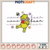 Pooh bear yellow embroidery, cartoon winnie pooh​​​ ​embroidery