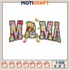 Pooh bear mama colour embroidery, pooh cartoon​ ​embroidery