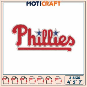 Phillies logo embroidery, philadelphia phillies logo​​​ embroidery