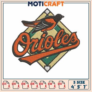 Orrioles baltimore logo embroidery, baltimore baseball news​ embroidery