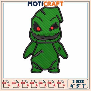 Oogie boogie chibi embroidery, oogie boogie costume​ ​embroidery