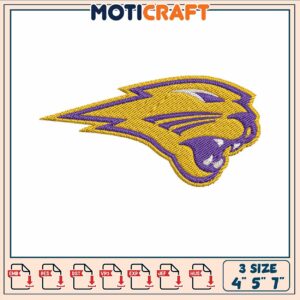 Northern lowa panther embroidery, panther football​​ embroidery