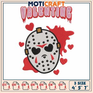 Nightmare valentines embroidery, horror movie masks​ embroidery