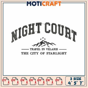 Night court art embroidery, night court cast​​​ embroidery