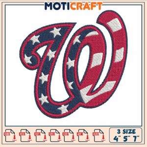 National wst logo embroidery, washington nationals​ embroidery