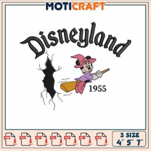 Minnie mouse witch embroidery, minnie mouse backpack​ ​embroidery