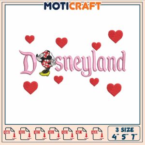 Minnie mouse disneyland embroidery, minnie cartoon character​ embroidery