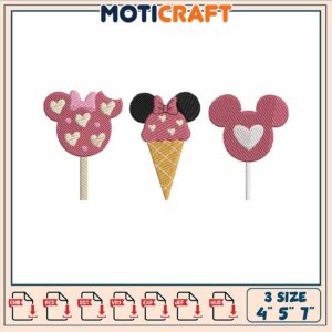 Minnie love cake embroidery, minnie mouse cake​ embroidery