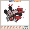 Minnie love mickey embroidery, mickey and minnie cartoon​​ embroidery