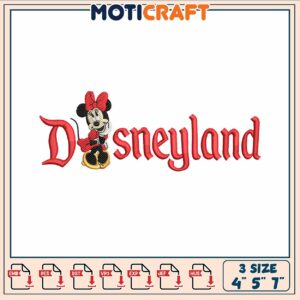 Minnie disneyland embroidery, disney world minnie​​ embroidery