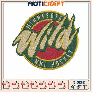 Minnesota wild logo embroidery, minnesota baseball team​ embroidery