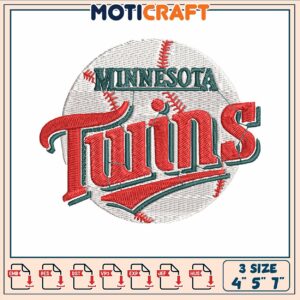 Minnesota twins embroidery, minnesota twins games​ embroidery
