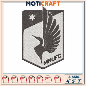 Minnesota united logo embroidery, minnesota united states​​ embroidery