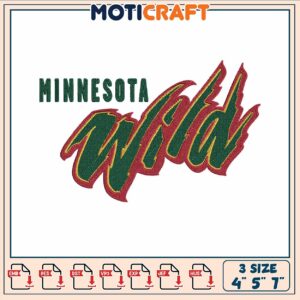 Minesota wild image embroidery, minesota wild​ embroidery