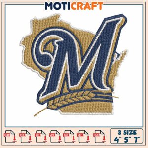 Milwaukee brewers logo embroidery
