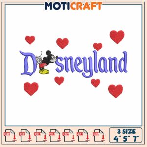 Mickey mouse disneyland embroidery