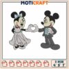 Mickey minnie marry embroidery, mickey head clipart​ embroidery