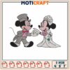 Mickey minnie get married embroidery, disney epic mickey 2​ embroidery