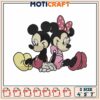 Mickey minnie couple embroidery, minnie and mickey mouse​​ embroidery